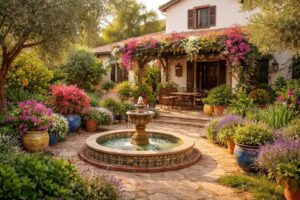 Inspirations de jardin pour accompagner votre maison espagnole typique