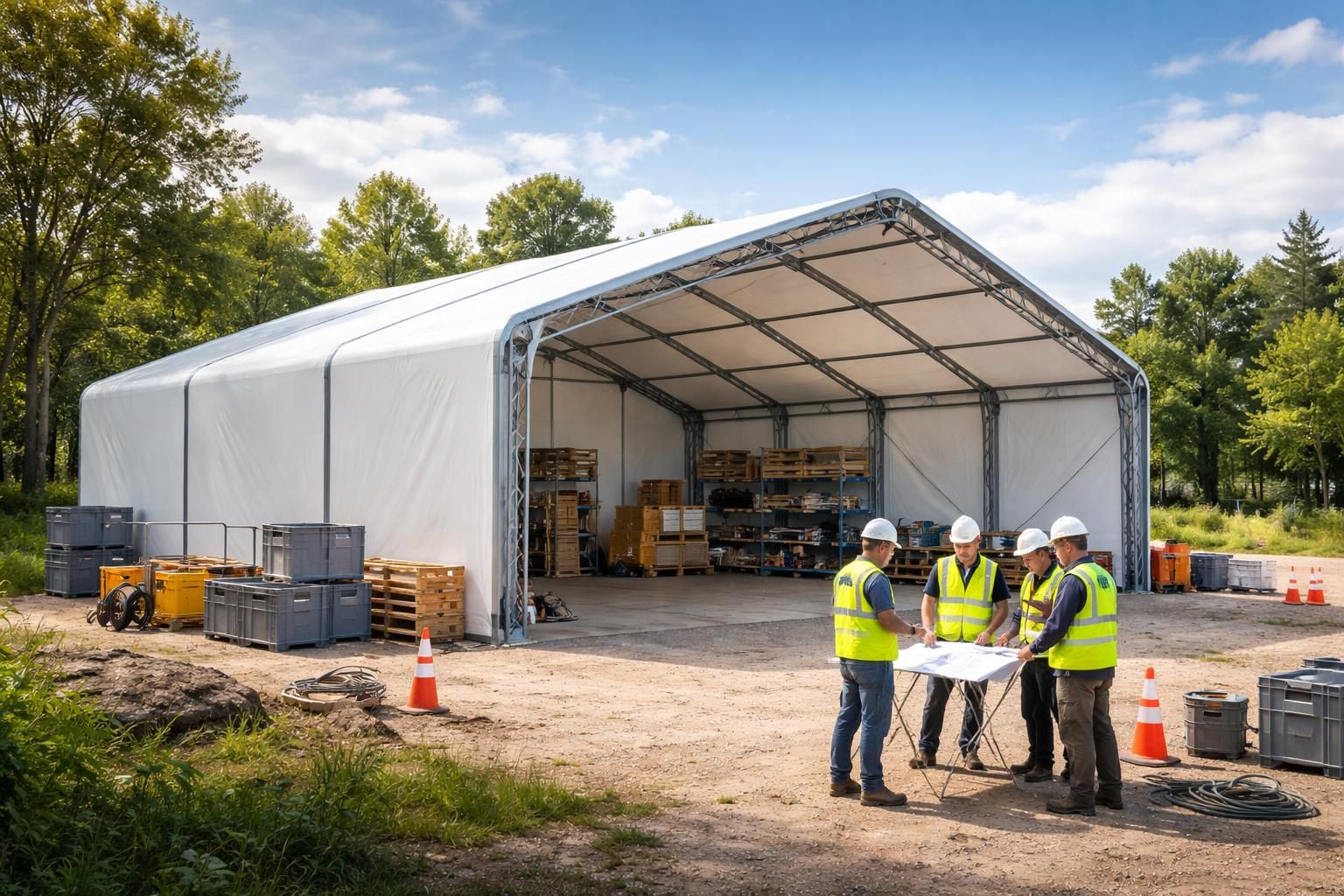 Pourquoi opter pour un hangar démontable sans permis de construire pour vos projets temporaires