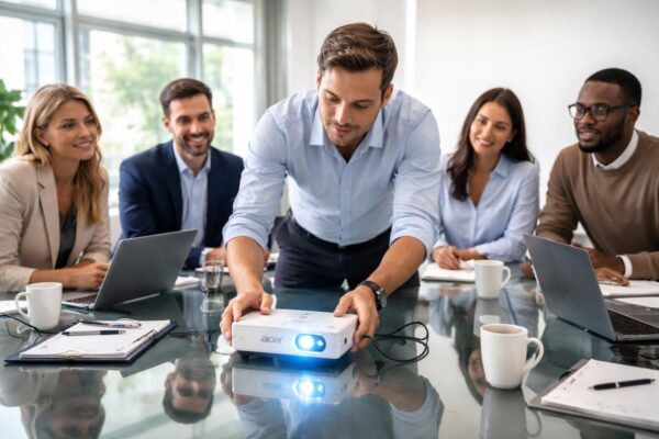 Réunions sur site : installer un vidéoprojecteur Acer mobile, idée