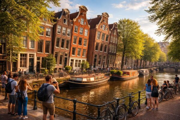 La magie des maisons penchées à Amsterdam : un guide pour les touristes