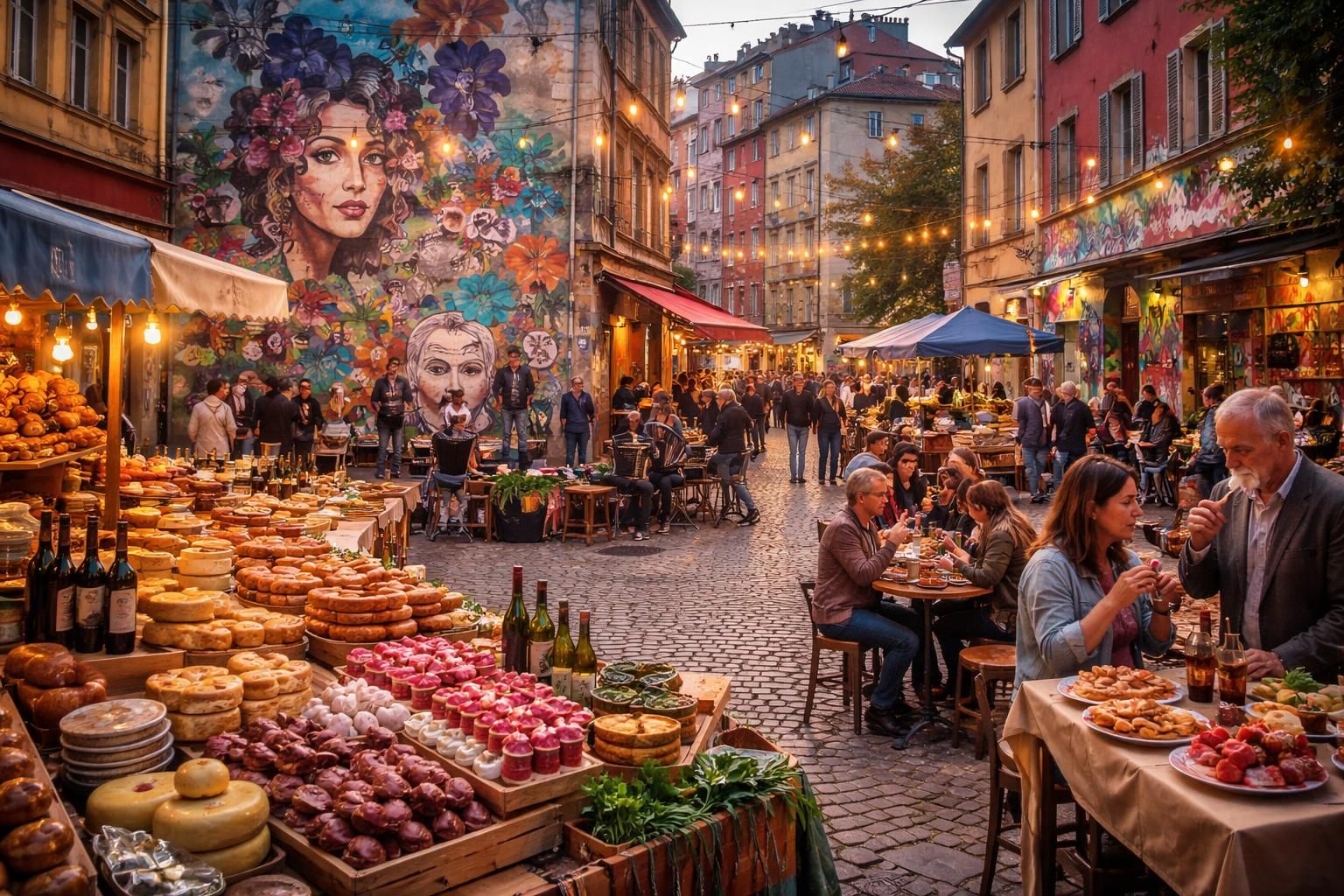 Les quartiers chauds de Lyon : entre gastronomie et arts de rue